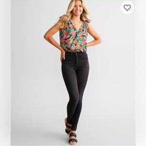 KanCan Distressed Black Ankle Jeans